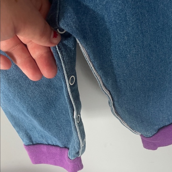 Catton Candy Pink and Blue Kids One Piece Jean With Cats Size 12 Months - Picture 12 of 13